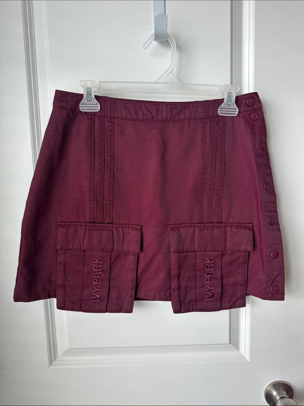 IVY PARK Maroon Cargo Pocket Mini Skirt